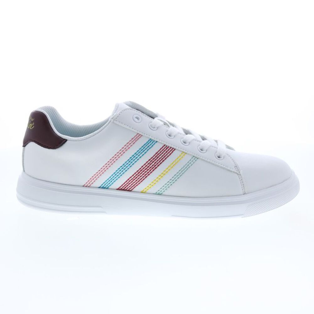 Original Penguin Mens Bryant Band Stripe White Shoes (NWT) - Picture 1 of 7